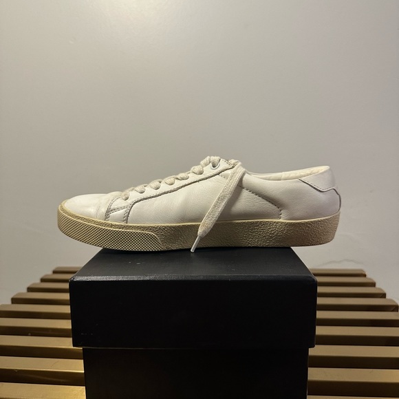 SAINT LAURENT SL06 COURT CANVAS SIGNATURE SNEAKER size 7 missing insoles - Picture 4 of 12